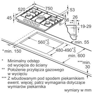 Płyta gazowa BOSCH Serie 6 PCQ7A5I90
