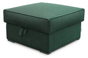 Ciemnozielona pufa SMART COSARO z miejscem do przechowywania 65x65 cm