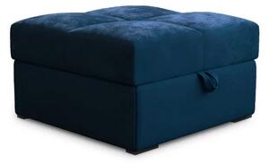 Granatowy taboret ZENOVA z miejscem do przechowywania 65x65 cm