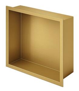 Półka łazienkowa wnękowa HYDROSAN IGA-GL-30X30X10 Złoty szczotkowany 30x30x10 cm