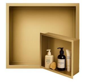 Półka łazienkowa wnękowa HYDROSAN IGA-GL-30X30X10 Złoty szczotkowany 30x30x10 cm