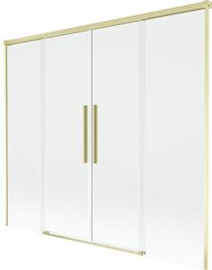 Mexen Rox parawan nawannowy 2-skrzydłowy rozsuwany 170 x 150 cm, transparent, złoty szczotkowany - 8C9-170-002-55-00