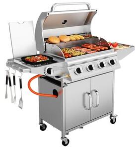 Grill ogrodowy gazowy KOLER Relish v2 Srebrny 16 kW 66 x 40 cm