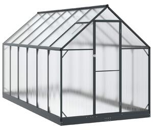 Szklarnia Ogrodowa Z blokadą antracytowy 183,5 x 363,5 x 207 cm