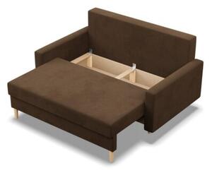 Sofa rozkÅadana, MILO, Mikrofaza, 152x92x92 cm, brÄ zowy | TYLETEGOTU