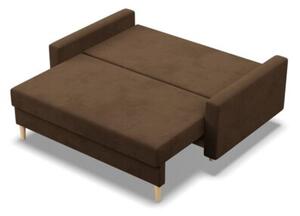 Sofa rozkÅadana, MILO, Mikrofaza, 152x92x92 cm, brÄ zowy | TYLETEGOTU