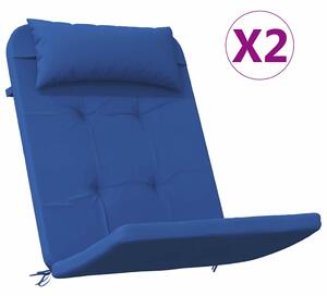 Poduszki na krzesła Gładki 2 pcs Niebieski 58 x 77 x 4,5 cm