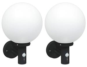 Zewnętrzna lampa ścienna 2 pcs Czarny 28 x 25 x 38 cm