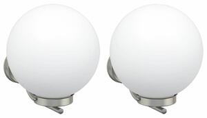Zewnętrzna lampa ścienna 2 pcs Srebrny 29 x 25 x 33 cm