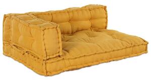 Poduszka do sofy paletowej 3 pcs żółty 120 x 80 x 38 cm tkanina