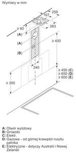 Okap BOSCH DWK67FN60 Czarny 431m3/h 56dB klasa A+ Automatyczne wyÅÄ czanie
