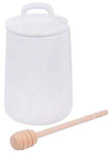 Pojemnik na miód z łyżką porcelanowy WHITELINE 470 ml