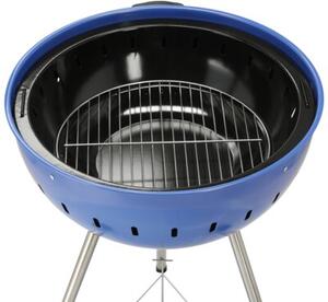 Grill ogrodowy węglowy YATO YG-20302 Zamykany, okrągły, na kółkach Niebieski