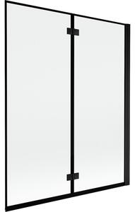 Mexen Mist parawan nawannowy 2-skrzydłowy prawy 140 x 150 cm, czarna ramka, czarny - 8A9-140-002-70-70-P