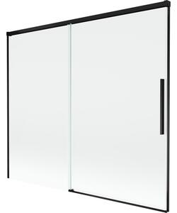 Mexen Rox parawan nawannowy 2-skrzydłowy rozsuwany 180 x 150 cm, transparent, czarny - 8C9-180-001-70-00