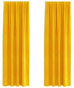Zasłony zaciemniające 2 pcs Musztardowy Żółty 140 x 260 cm