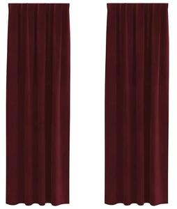 Zasłony zaciemniające 2 pcs Czerwone wino 140 x 260 cm Aksamit