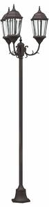 Lampa ogrodowa kolor bronzu 57 x 49 x 241 cm Aluminium i szkło