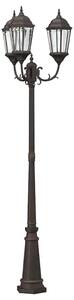 Lampa ogrodowa kolor bronzu 61 x 53 x 235 cm Aluminium i szkło