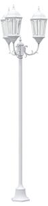 Lampa ogrodowa Biały 57 x 49 x 241 cm Aluminium i szkło