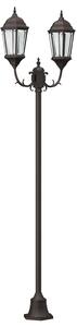 Lampa ogrodowa kolor bronzu 68 x 20 x 235 cm Aluminium i szkło