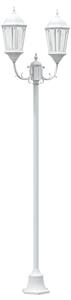 Lampa ogrodowa Biały 68 x 20 x 235 cm Aluminium i szkło