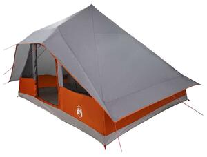 Namiot Tipi Szary i pomarańczowy 364 x 281 x 257 cm tafta