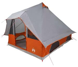 Namiot Tipi Szary i pomarańczowy 358 x 296 x 258 cm tafta