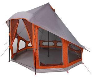 Namiot Tipi Szary i pomarańczowy 404 x 370 x 270 cm tafta