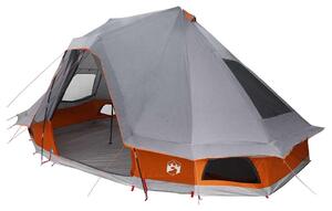 Namiot Tipi Szary i pomarańczowy 466 x 310 x 240 cm tafta