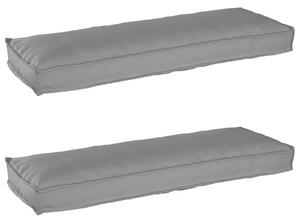 Zestaw poduszek na paletę 2 pcs Szary 120 x 40 x 8 cm