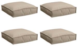 Poduszka 4 pcs Ciemnoszary 40 x 40 x 8 cm Materiał Oxford