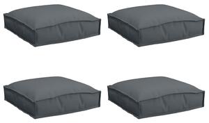 Poduszka 4 pcs Antracyt 40 x 40 x 8 cm Materiał Oxford