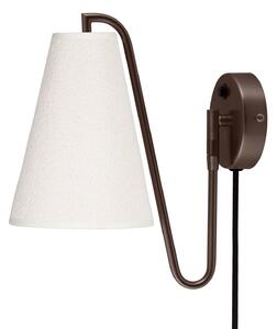 Lampa Ścienna Globen Lighting, Lou, antyczny mosiądz, salon, tkanina | tekstylia, design