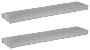 Zestaw poduszek na paletę 2 pcs Szary 180 x 40 x 8 cm