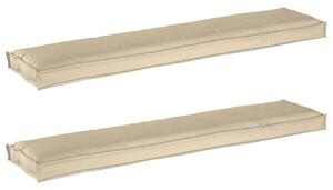 Zestaw poduszek na paletę 2 pcs Beżowy 180 x 40 x 8 cm