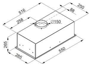 Okap GLOBALO Latapio 60.1 BiaÅy 415m3/h 66dB klasa C