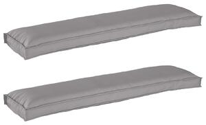 Zestaw poduszek na paletę 2 pcs Szary 150 x 40 x 8 cm