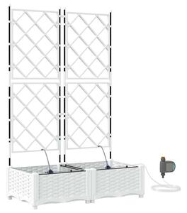 Doniczka ogrodowa 2 pcs Biały 80 x 40 x 126 cm