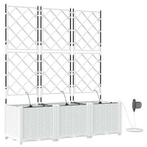 Doniczka ogrodowa 3 pcs Biały 120 x 40 x 142 cm