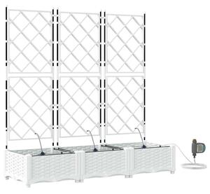 Doniczka ogrodowa 3 pcs Biały 120 x 40 x 126 cm
