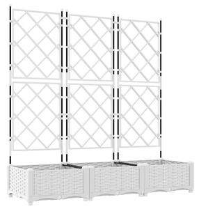 Doniczka ogrodowa 3 pcs Biały 120 x 40 x 125,5 cm