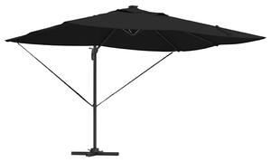 Parasol plażowy Czarny 352 x 251 x 265 cm Poliester i aluminium