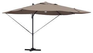 Parasol plażowy Ze LED Lights Ciemnoszary 351 x 250 x 253 cm