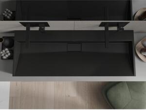Mexen Ava umywalka nablatowa z konglomeratu B/O 120 x 46 cm, czarna - 23011270