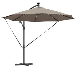 Parasol plażowy Ze LED Lights Ciemnoszary 294 x 294 x 248 cm