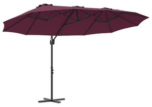 Parasol plażowy Bordeaux Czerwony 372 x 198 x 243 cm