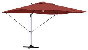 Parasol plażowy Ze LED Lights terakota 351 x 250 x 253 cm