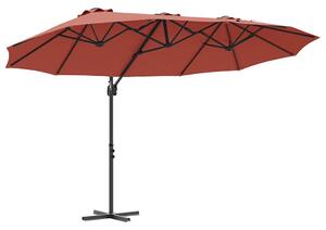 Parasol plażowy terakota 372 x 198 x 243 cm