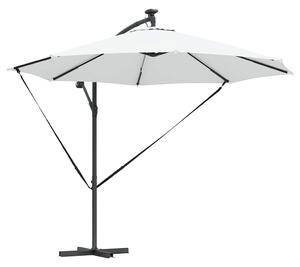Parasol plażowy Ze LED Lights piaskowy 294 x 294 x 248 cm